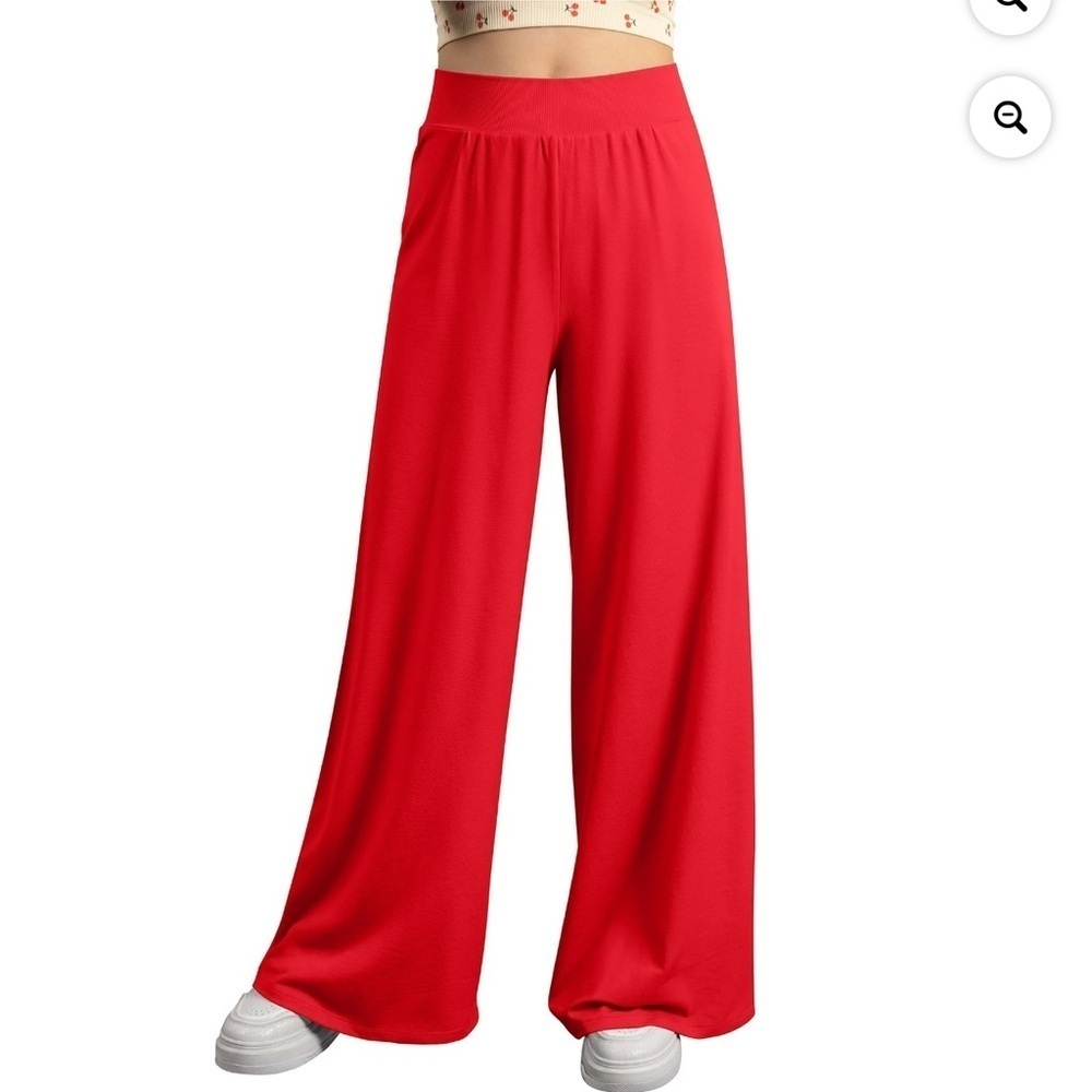 NWOT OQQ Super Cute Hot Pink Wide-Leg Women's Pants Size M - Picture 2 of 4